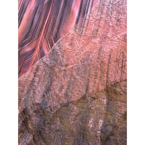 One World Live & Let Live Tunic Top Size Small Stretch Hi-Low Embellished Modern - Picture 6 of 15